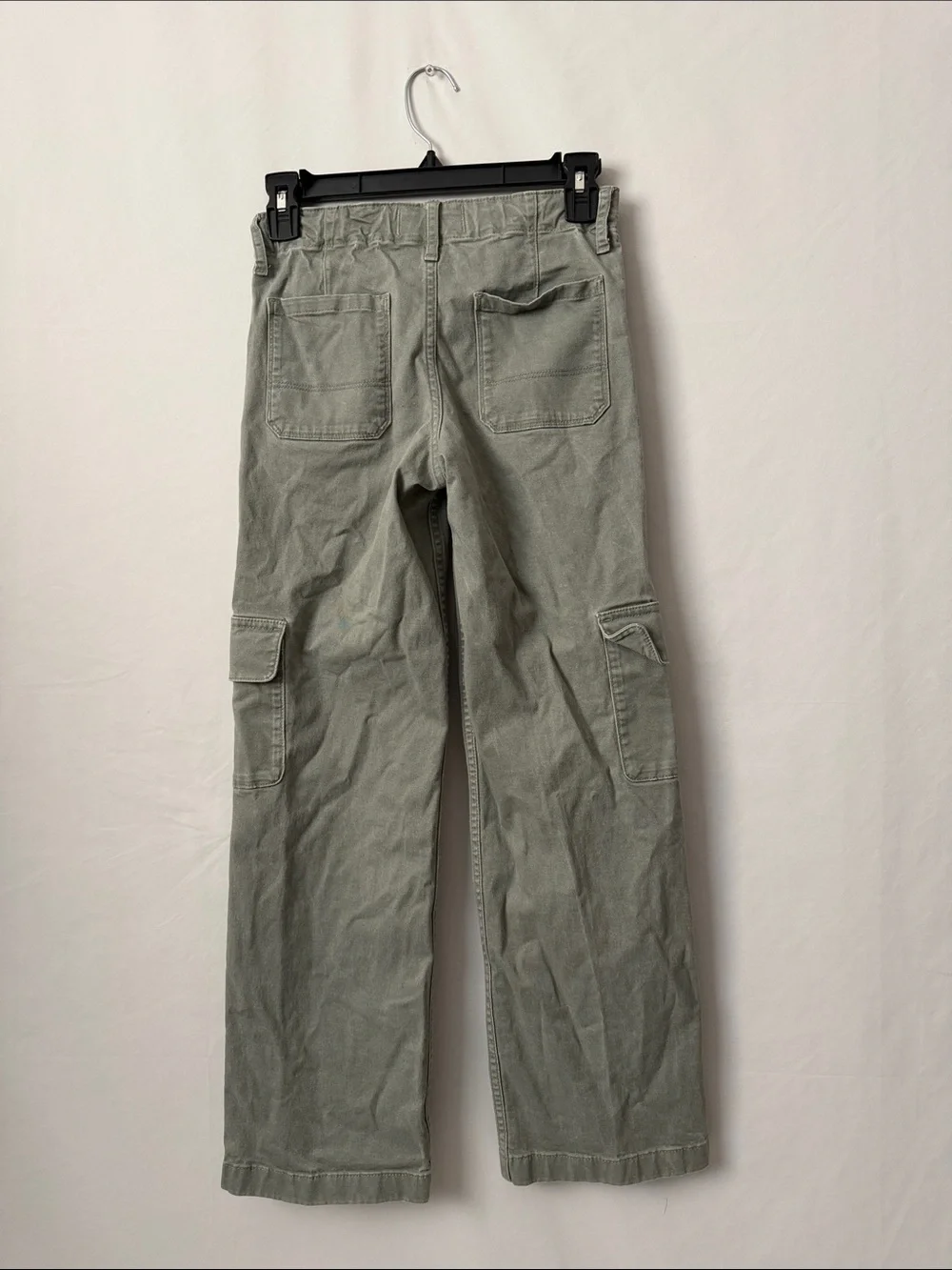 abercrombie kids light Olive Cargo Pants with Patch Pockets
